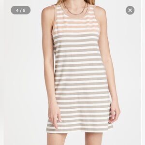 Z supply Aya Stripe Dress Washed Taupe